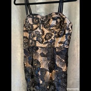 Embroidery Black Dress